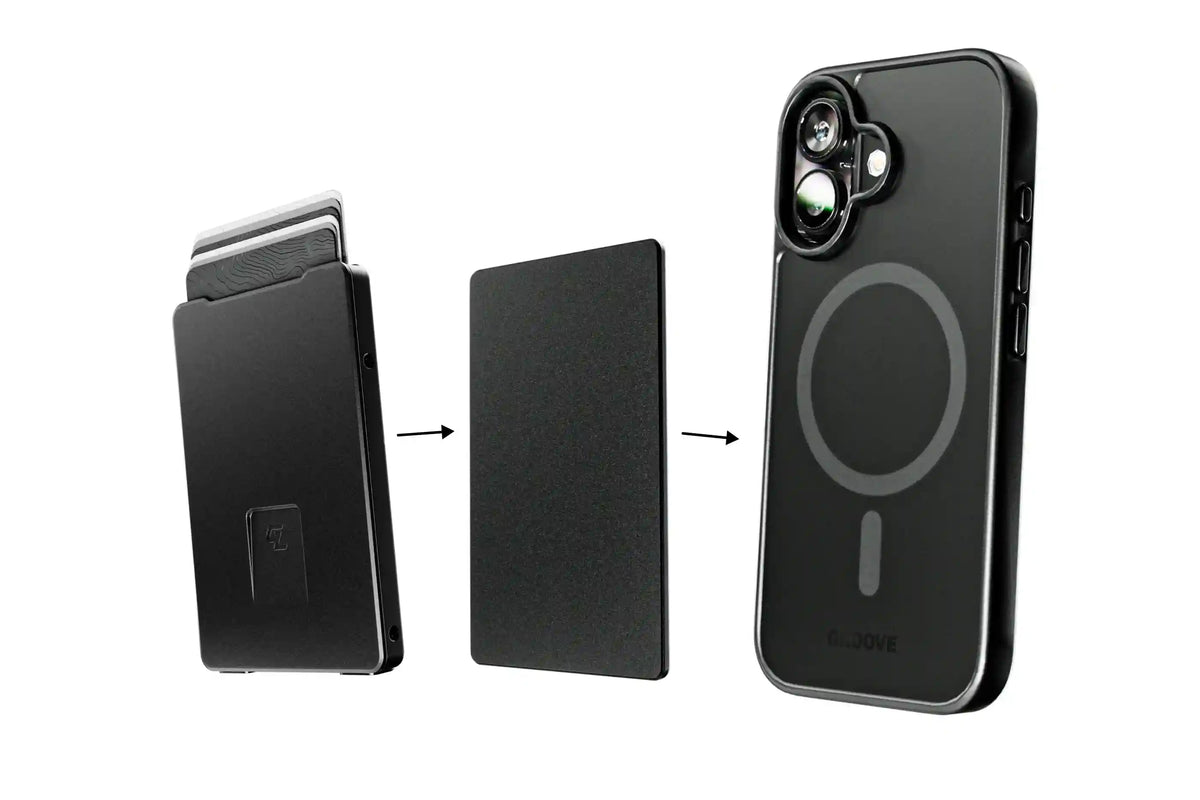 Groove Wallet® with MagSafe Plate - Gun Metal